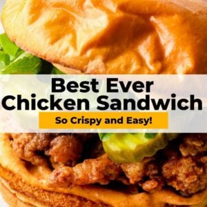 fried chicken sandwich pinterest collage