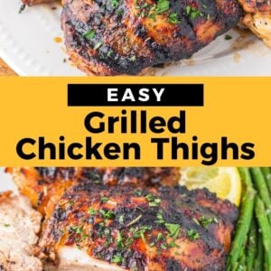 grilled chicken thighs pinterest collage