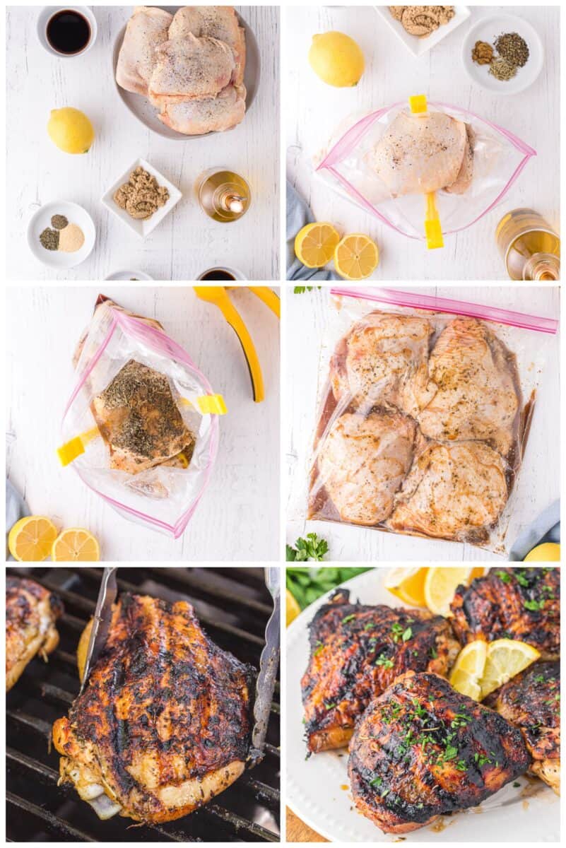 step by step for how to make grilled chicken thighs