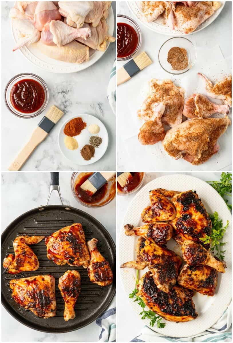 step by step photos of how to make grilled bbq chicken