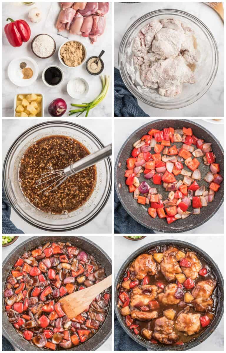 step by step photos for how to make hawaiian chicken